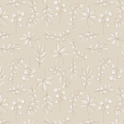 Soften The Volume Sunbleached Leaves in Taupe by AGF Studio CAP-SV-11606