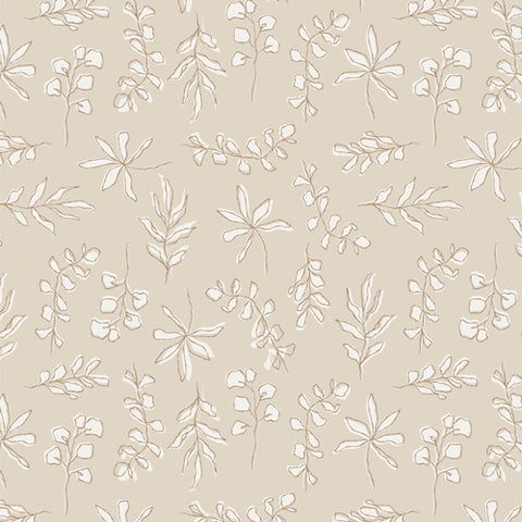 Soften The Volume Sunbleached Leaves in Taupe by AGF Studio CAP-SV-11606
