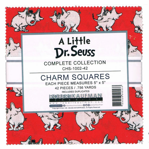 A Little Dr. Seuss Charm Pack 5" x 5" by Dr. Seuss Enterprises CHS-1002-42