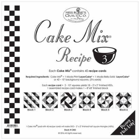 Cake Mix Recipe #3 by Miss Rosie's Quilt Co for Moda