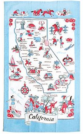 California State Tea Towel by Moda
