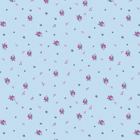 Blue Carolina Ditz on Blue