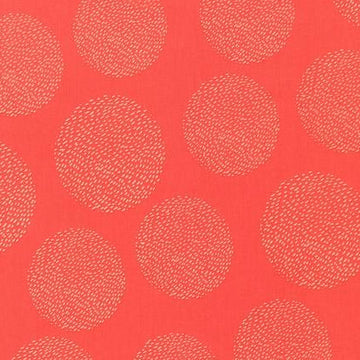 Carried Away Floating Dot in coral by Robert Kaufman Fabrics AZI-14760-143