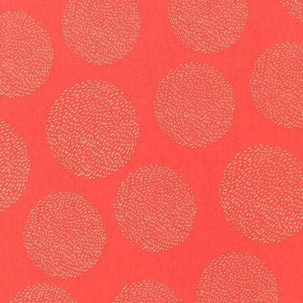 Carried Away Floating Dot in coral by Robert Kaufman Fabrics
