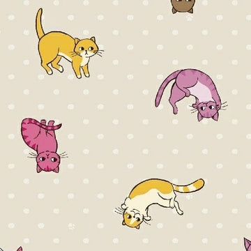 Caturday Kitty Toss on Tan