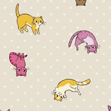 Caturday Kitty Toss on Tan