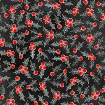 Chalkboard Xmas Holly by Iza Pearl Design for Windham Fabrics