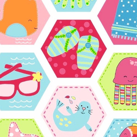 Chasing Waves Octagons by Red Brolly for Marcus Fabrics