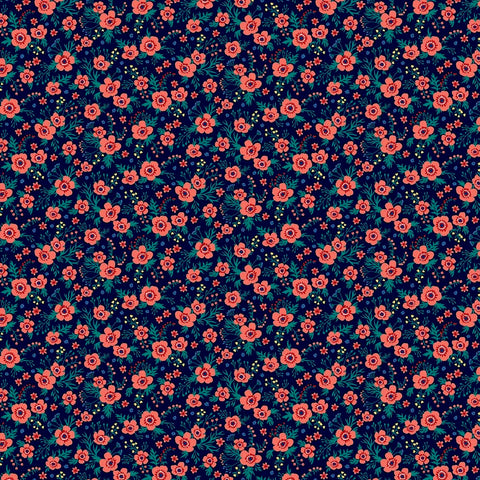 Chloe Flower Toss Navy