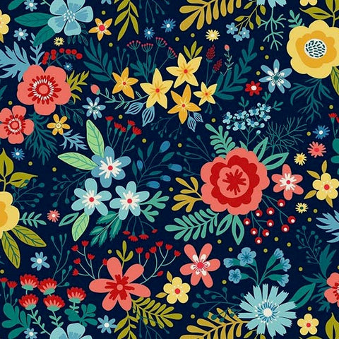 Chloe Large Floral Navy