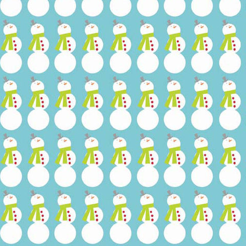 Christmas Basics Snowman on Blue by Riley Blake Designs