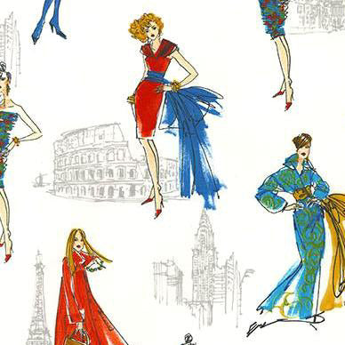 City Chic in Multi by Robert Kaufman Fabrics