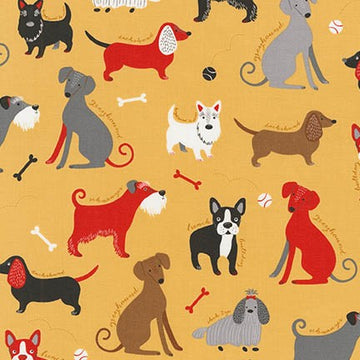 Classy Canines in Vintage by Robert Kaufman Fabrics