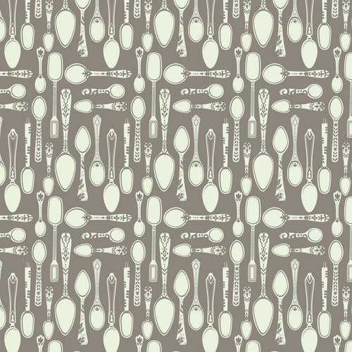 Clementine Spoonful of Sugar on Taupe by Blend Fabrics