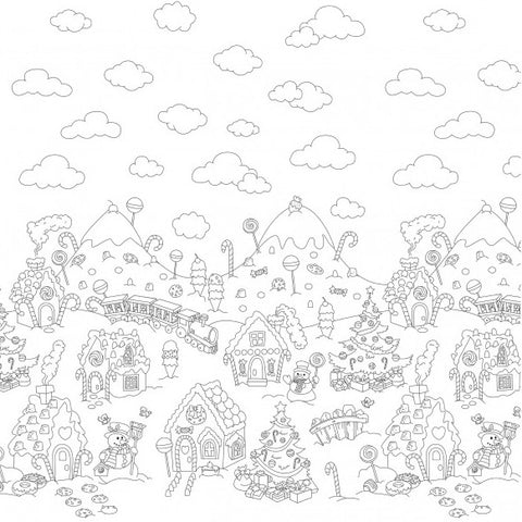 Color Me Christmas Candy Border by Michael Miller Fabrics