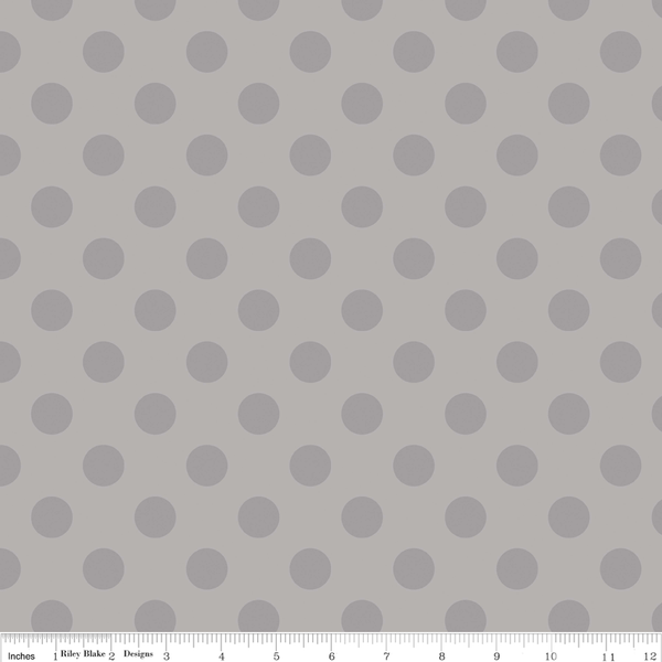 Medium Dots Tone on Tone in Gray by Riley Blake Designs