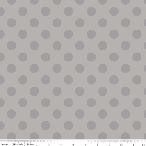 Medium Dots Tone on Tone in Gray by Riley Blake Designs