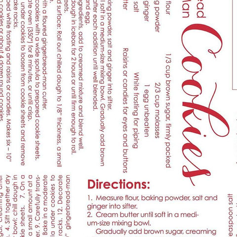 Cozy Christmas Recipe on White by Lori Holt for Riley Blake