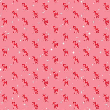 Cozy Christmas Reindeer in Pink by Lori Holt for Riley Blake Designs