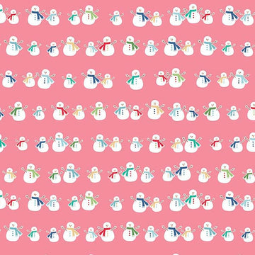 Cozy Christmas Snowman in pink by Lori Holt for Riley Blake Designs