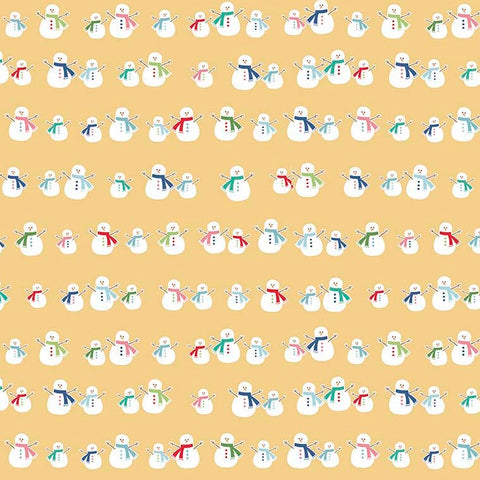 Cozy Christmas Snowmen in Yellow by Lori Holt for Riley Blake Designs