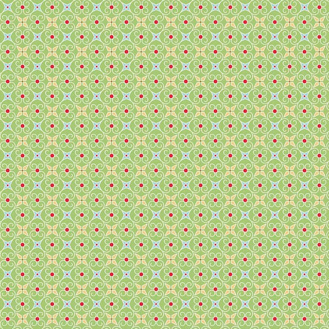 Cozy Christmas Wrapping Paper in Green by Lori Holt for Riley Blake Designs