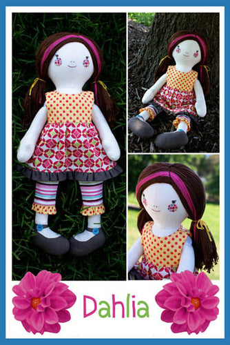 Dahlia Doll Sewing Pattern by Melly & Me