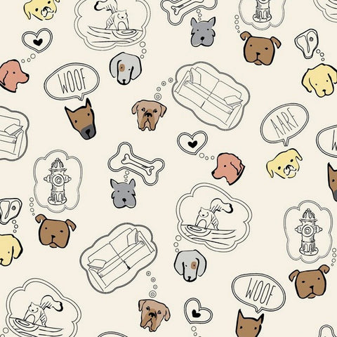 Dawg Thoughts on cream by Ink & Arrow