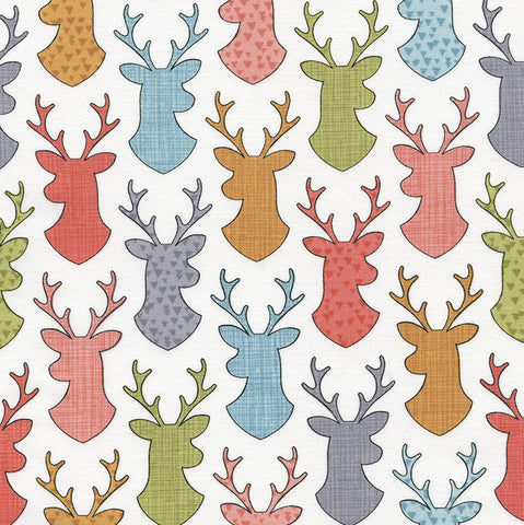 Deer Head Silhouettes by Timeless Treasures