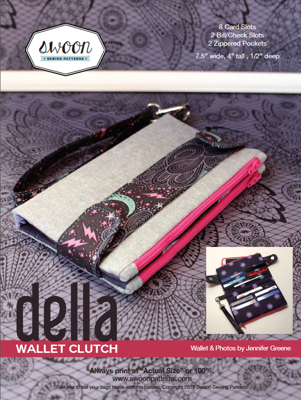 Della Wallet Clutch by Swoon Sewing Patterns