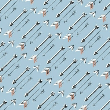 Desk Job Doodles on Blue by Windham Fabrics