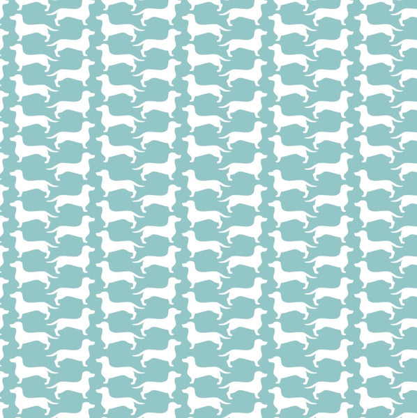 Dog Gone It Dog Silhouette in Turquoise