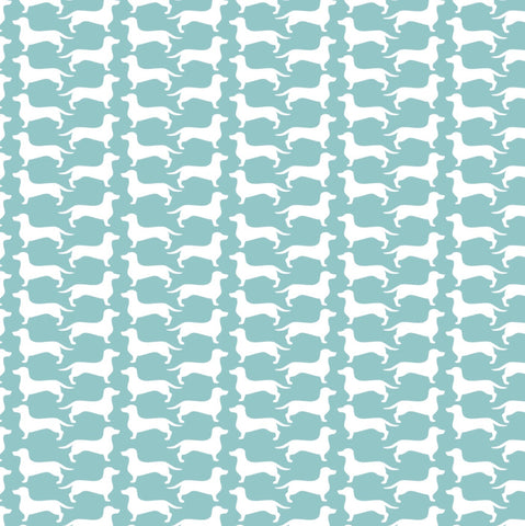 Dog Gone It Dog Silhouette in Turquoise