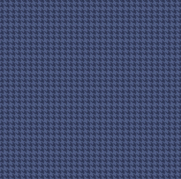 Dog Gone it Houndstooth in Dark Blue