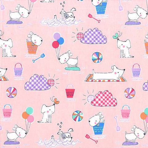 Doggie Day Afternoon in Blossom by Michael Miller Fabrics