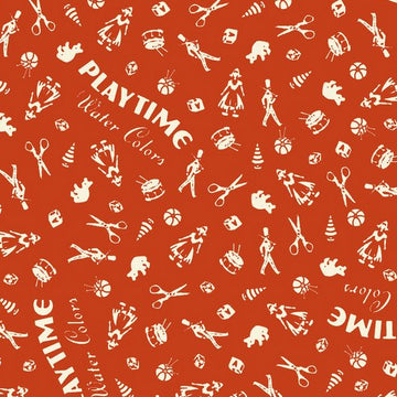 Draw Near Paint Tin Toss in Tomato by Janel Wecker Frisch for Quilting Treasures