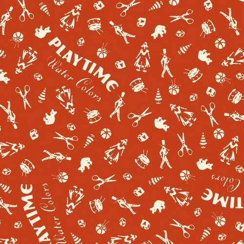 Draw Near Paint Tin Toss in Tomato by Janel Wecker Frisch for Quilting Treasures
