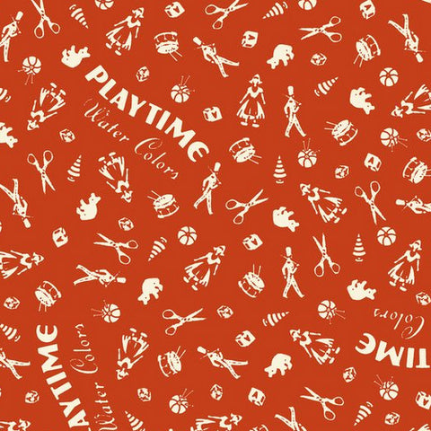 Draw Near Paint Tin Toss in Tomato by Janel Wecker Frisch for Quilting Treasures