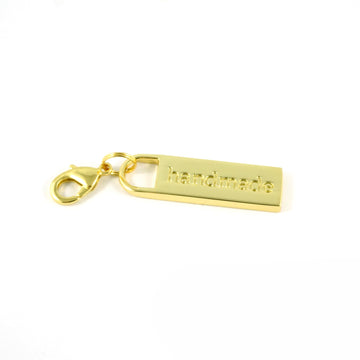 Metal Zipper Pull Handmade in Gold