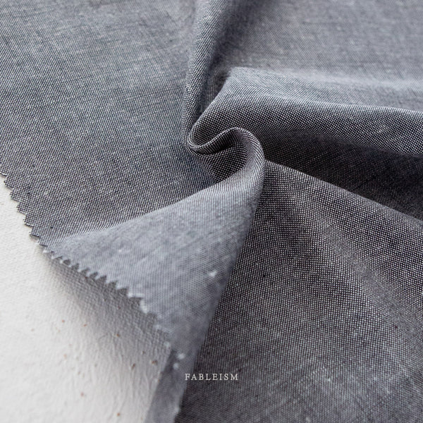 Everyday Chambray Solid in Obsidian by Fableism Studio ECW-09