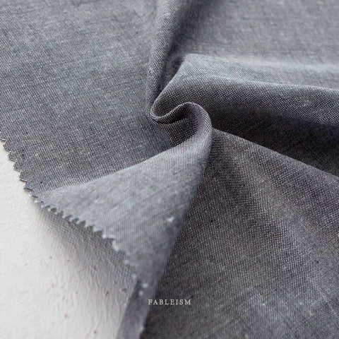Everyday Chambray Solid in Obsidian by Fableism Studio ECW-09