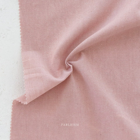 Everyday Chambray Solid in Rosa by Fableism Studio ECW-12