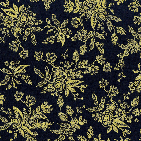 English Garden Toile Navy Metallic