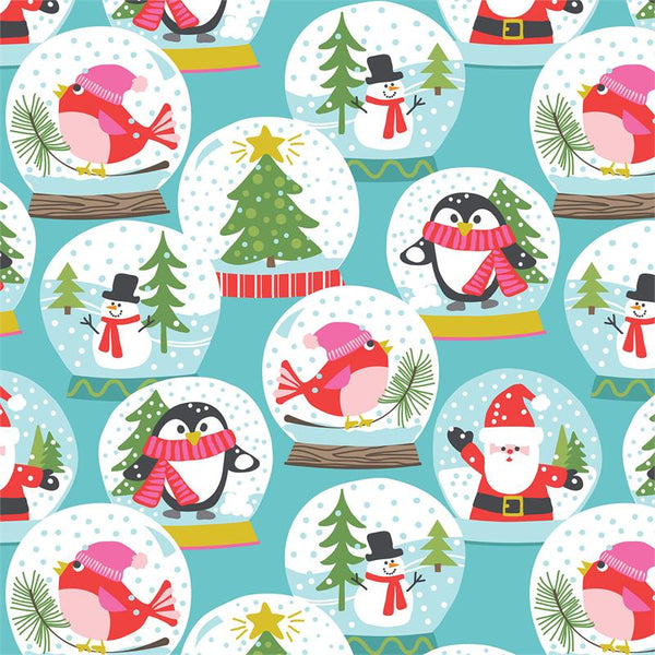 Even a Mouse Christmas Carolers on Blue by Blend