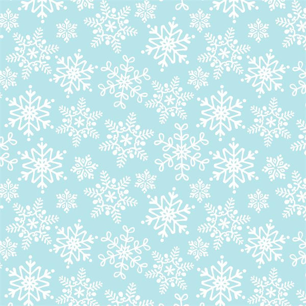 Even a Mouse Let it Snow on Light Blue for Blend Fabrics