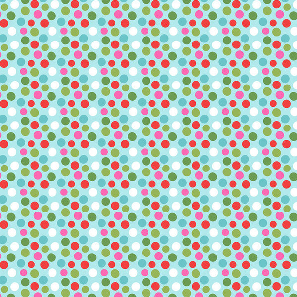 Even a Mouse Snowball Fight on Light Blue by Blend Fabrics