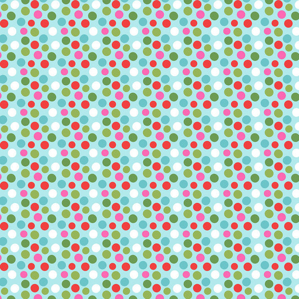 Even a Mouse Snowball Fight on Light Blue by Blend Fabrics