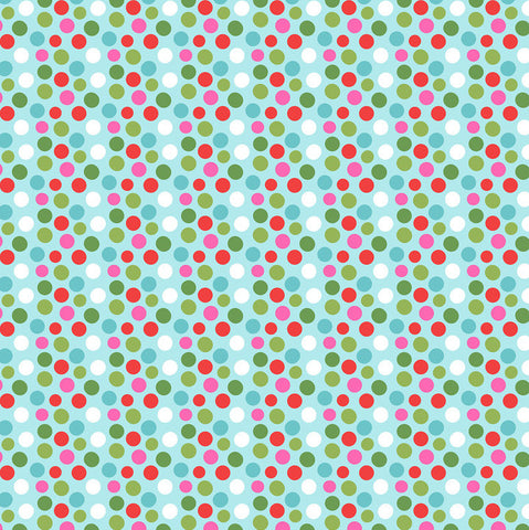 Even a Mouse Snowball Fight on Light Blue by Blend Fabrics