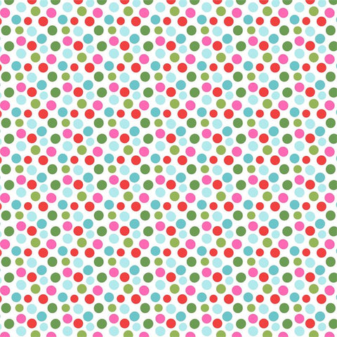 Even a Mouse Snowball Fight on White by Blend Fabrics