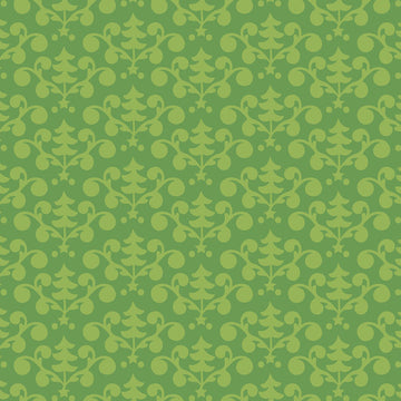 Even a Mouse Tree Damask in Green by Blend Fabrics